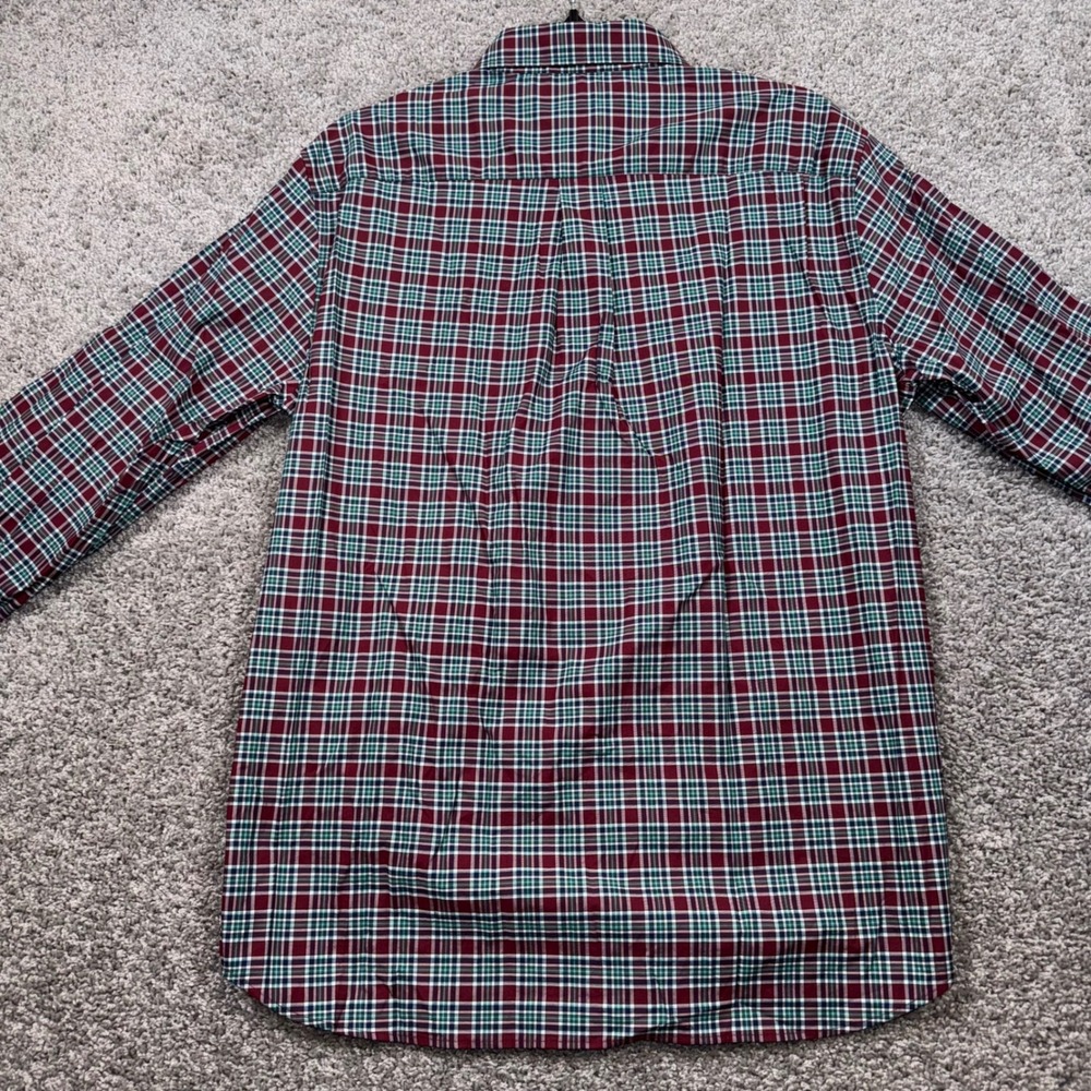 Vineyard Vines OTG Performance Shirt Mens Medium Plaid brrr Cooling Burgundy NEW - Picture 8 of 8